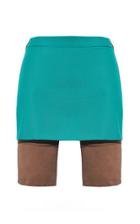 Moda Operandi Pushbutton Skirt Layered Short Leggings Size: S