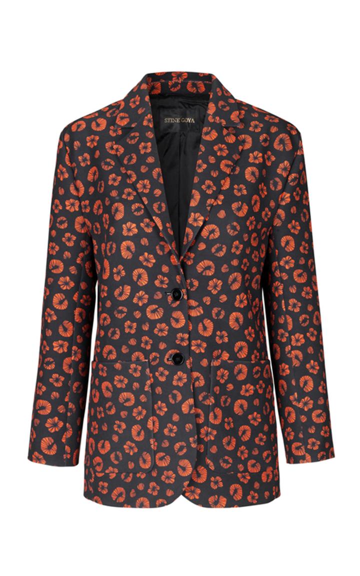 Moda Operandi Stine Goya Bass Printed Crepe Blazer
