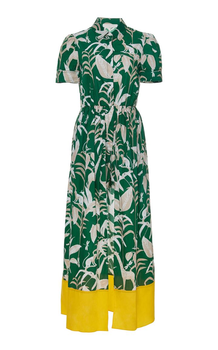 Borgo De Nor Odilia Printed Cotton-poplin Maxi Shirt Dress