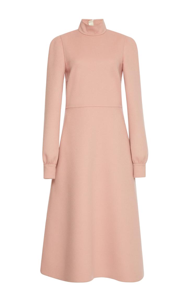 Rochas Wool Double Turtle Neck Dress