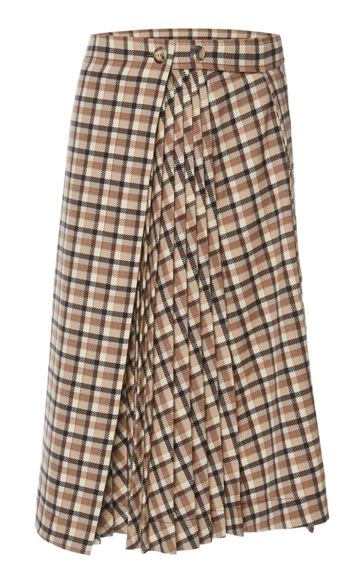 Paco Rabanne High-rise Plaid Cotton-blend Skirt
