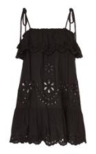 Red Valentino Broderie Anglaise Cotton Poplin Mini Dress