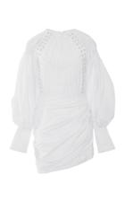 Acler Fairfax Ruched Crepe De Chine Mini Dress