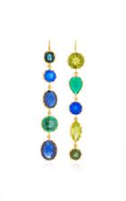 Renee Lewis Antique Peridot Emerald Sapphire Tourmaline Earrings
