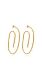 Jennifer Fisher Large Pipe Hoop Earrings In Gold