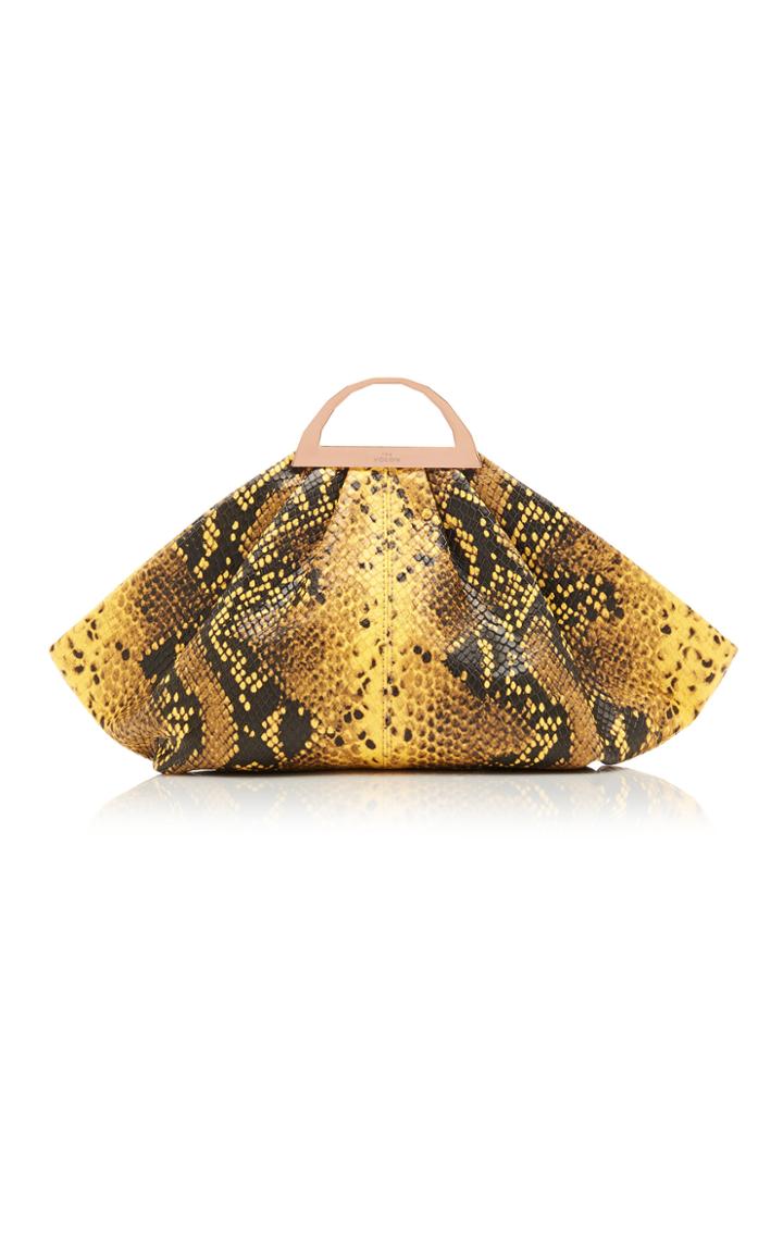 The Volon Gabi Mini Snake-effect Leather Clutch