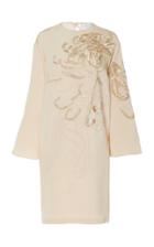 Marei 1998 Alyssum Silk Crepe Dress With Hand Made Embroidery