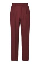 Moda Operandi Alexander Mcqueen Pleated Wool And Silk Straight-leg Trouser Size: 46