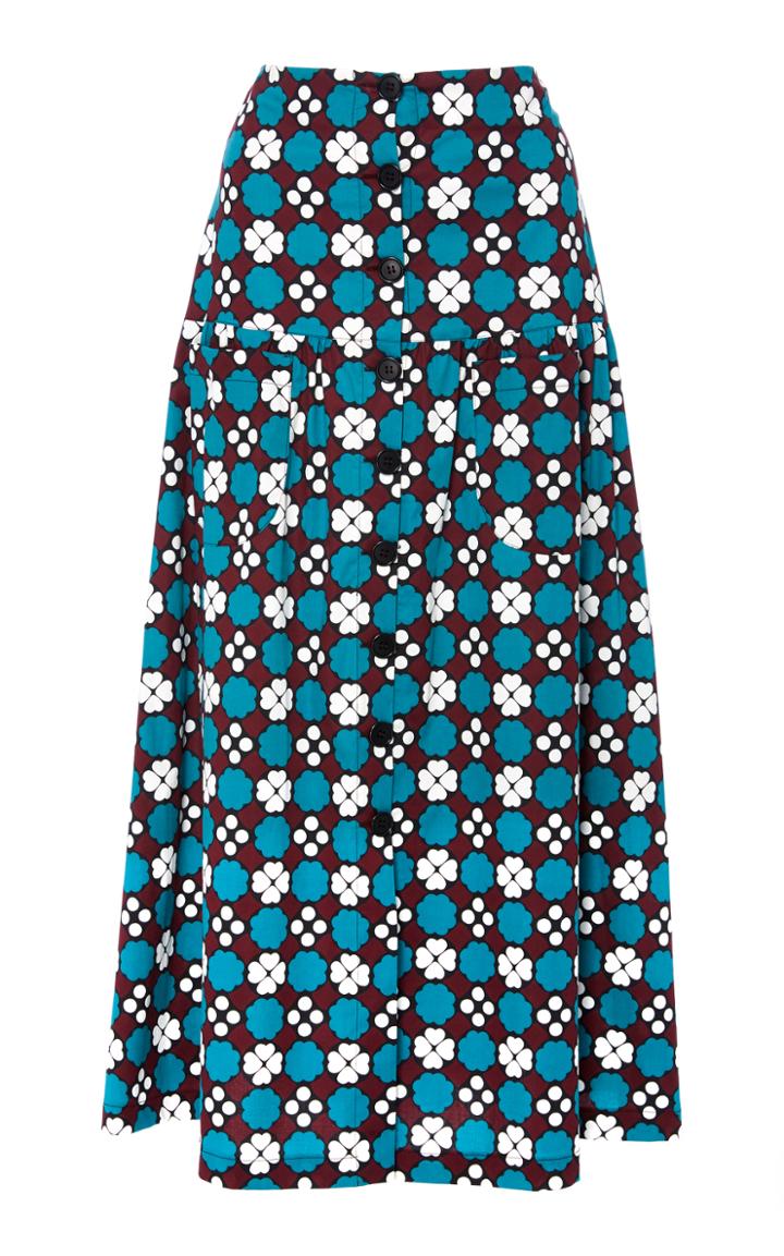 Laura Urbinati Printed Poplin Skirt