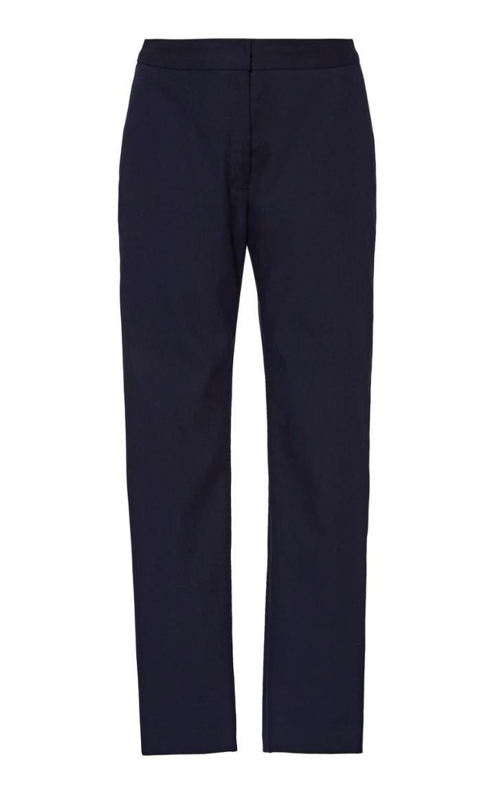 Carolina Herrera Mid-rise Cotton Skinny Pants