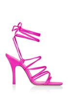 The Attico Strappy Satin Lace-up Sandals