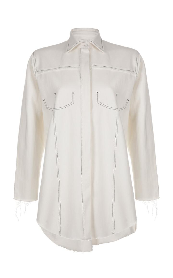 Moda Operandi Mykke Hofmann Lola Contrast-stitched Cotton Shirt
