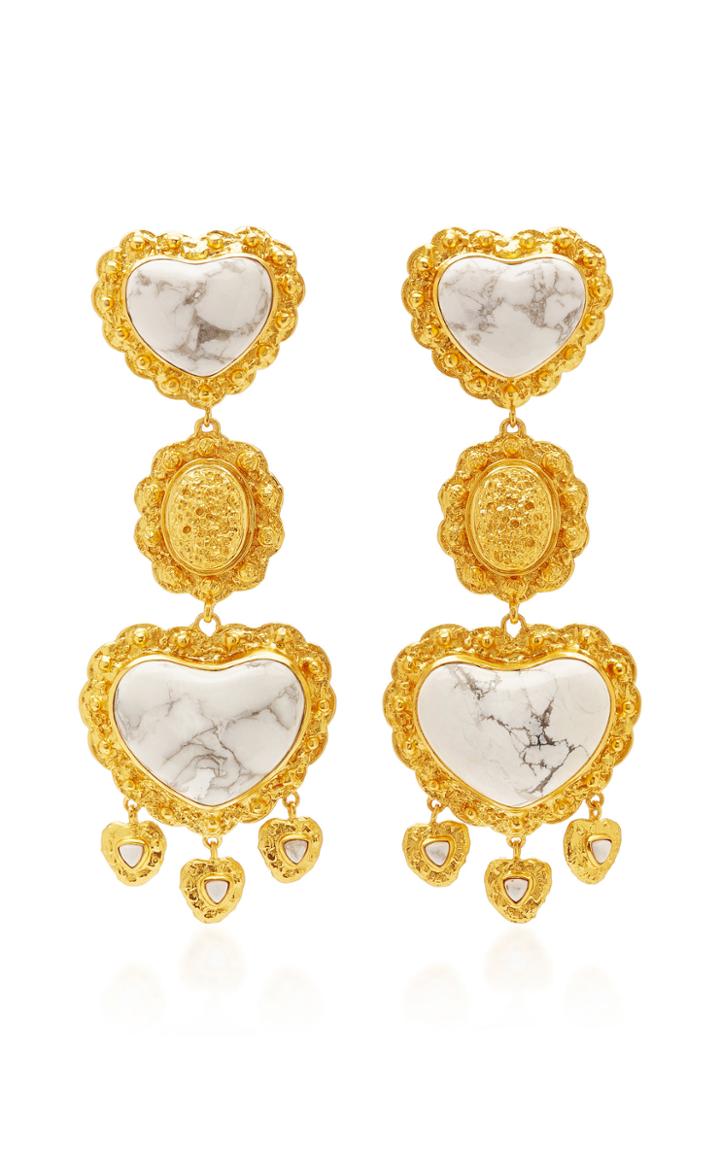 Valre Spellbound Gold-plated And Howlite Earrings
