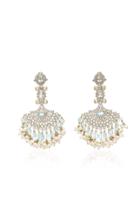 Sanjay Kasliwal 14k Gold And Silver Aquamarine Pearl And Diamond Earrings