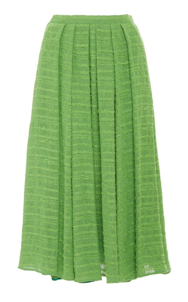 Rosie Assoulin Pleated A-line Skirt