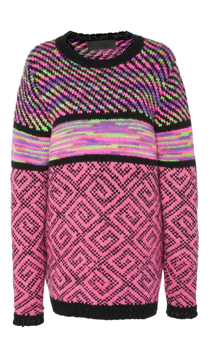 The Elder Statesman Technicolor Cliffhanger Cashmere Sweater