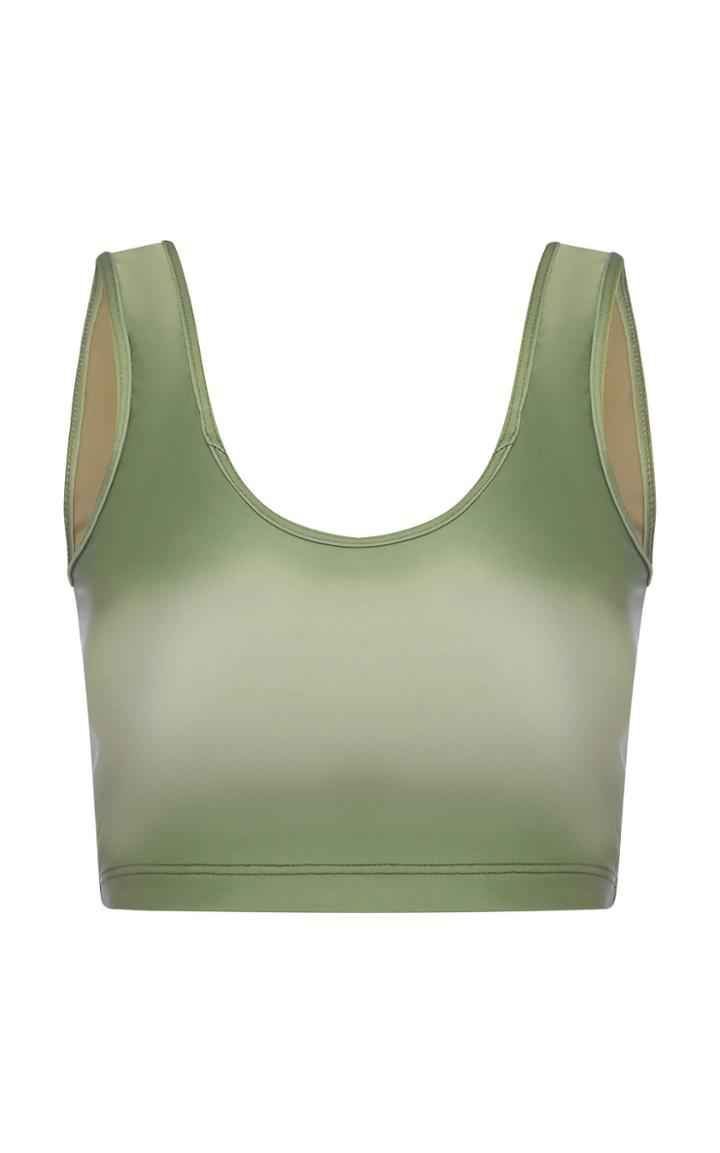 Moda Operandi Abysse Mary-lou Pull-on Swim And Activewear Crop Top With Shelf Bra