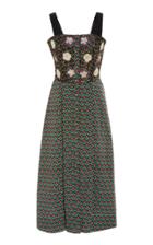 Roopa Khidri Midi Strap Dress With Embroidered Bodice