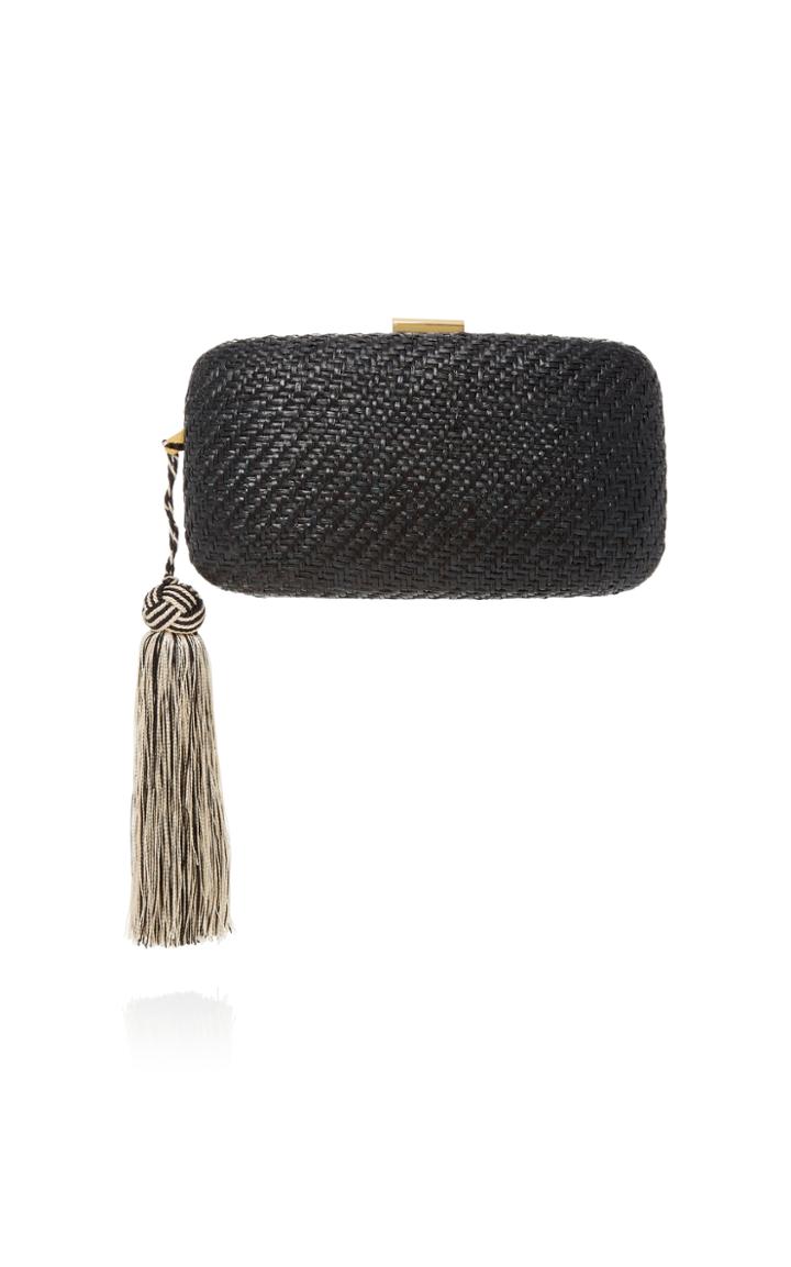 Kayu Charlotte Woven Straw Clutch