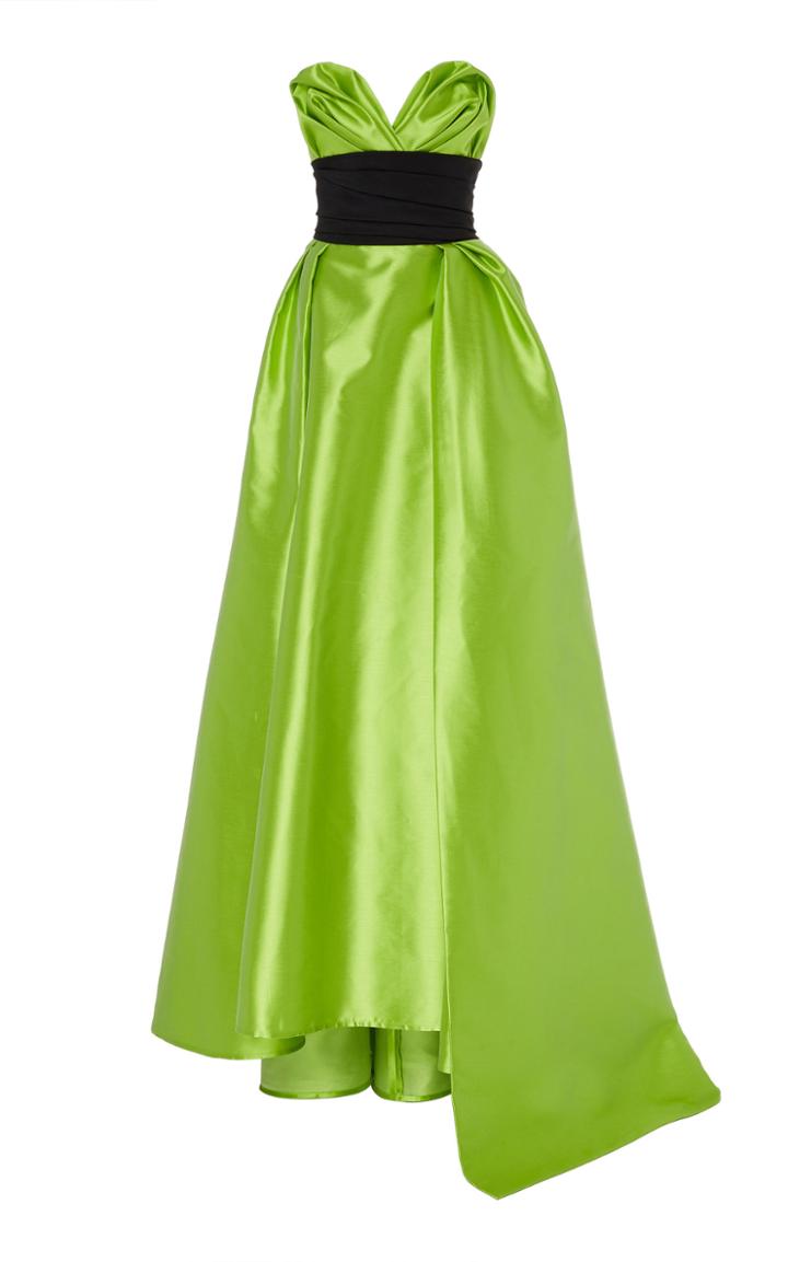 Moda Operandi Carolina Herrera Strapless Satin Gown Size: 0