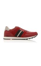 Bally Aston Suede-paneled Leather Sneakers