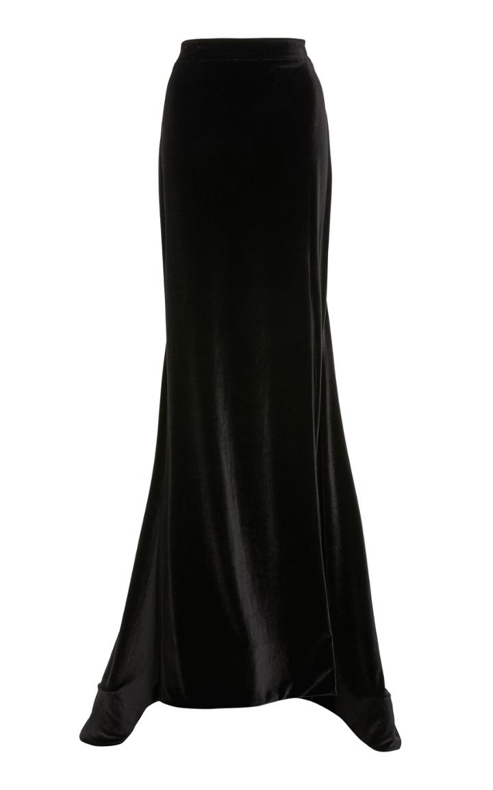 Christian Siriano Velvet Trumpet Skirt