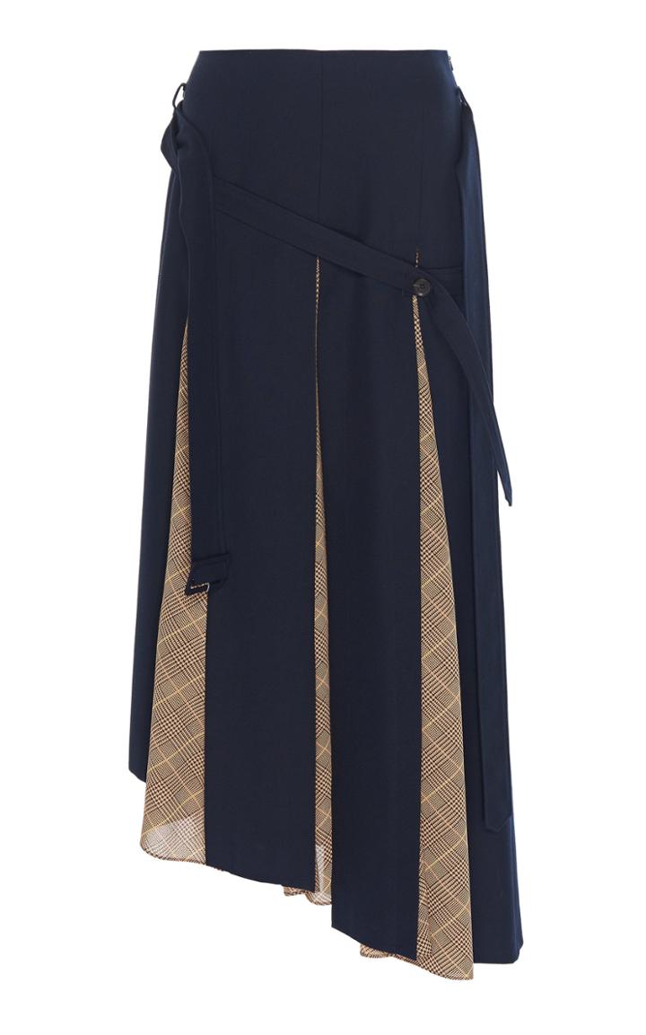 Rokh Fabric-inset Tortoiseshell Midi Skirt Size: 34