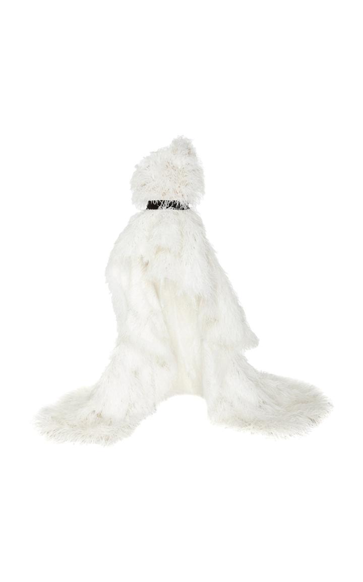 Oscar De La Renta Feather-trimmed One-shoulder Tulle Gown