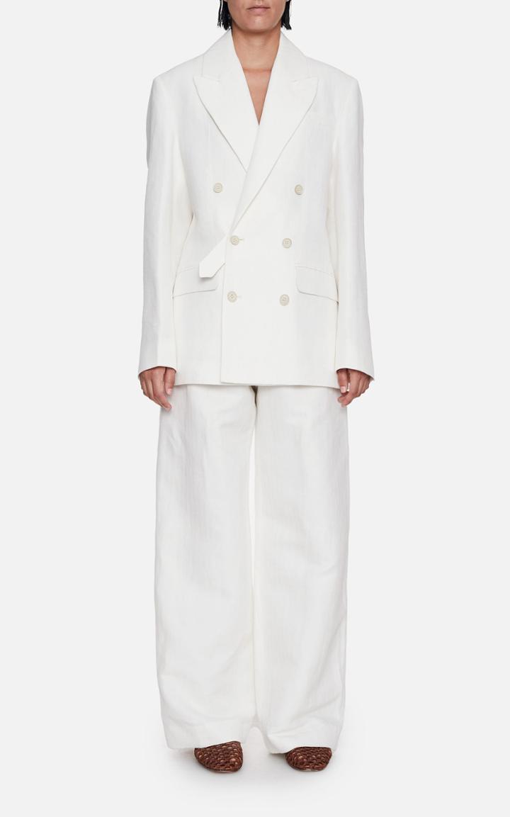 Moda Operandi Mark Kenly Domino Tan Pearson Linen-cotton Wide Leg Trousers
