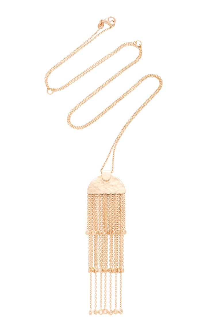 Kismet By Milka Le Soleil White Diamond Long Tassel Necklace
