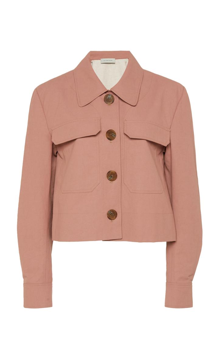 Moda Operandi Lee Mathews Queenie Linen-cotton Cropped Jacket Size: 0