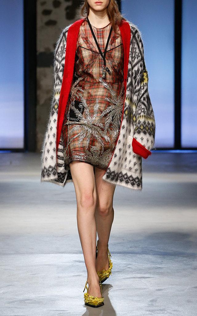 N 21 N°21 Flora Crepe De Chine Palm Print Dress