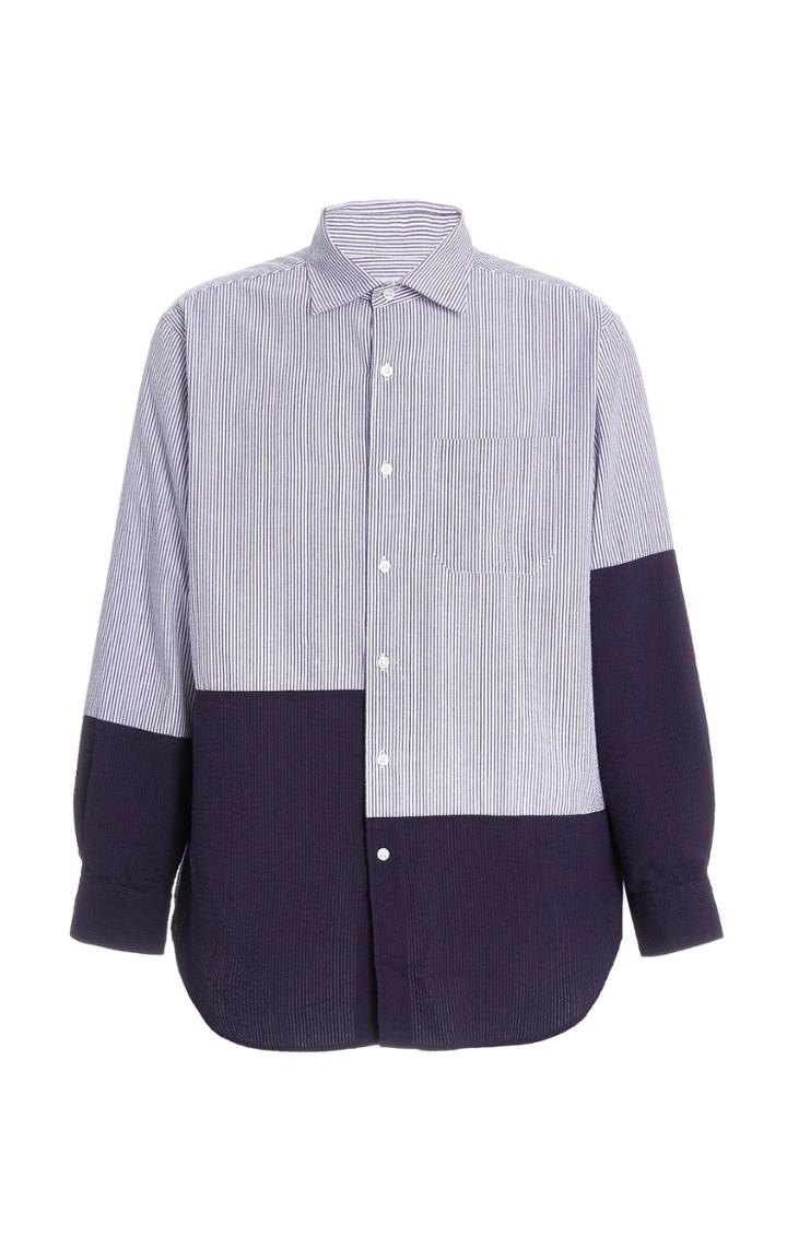 Engineered Garments Contrast Panel Cotton Shirt