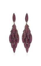 Sanjay Kasliwal Ruby Petal Earrings