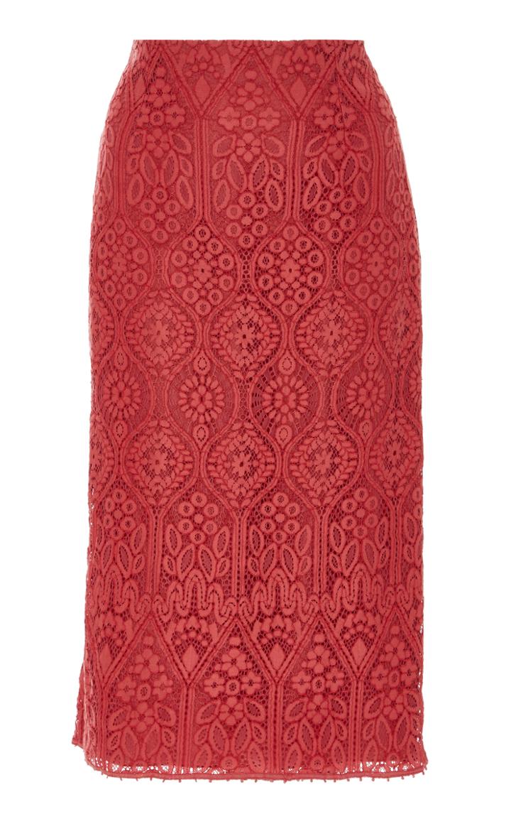Martha Medeiros Duda Lace Midi Skirt