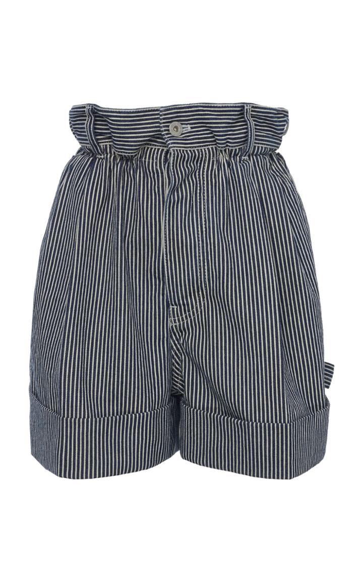 Miu Miu Pleated Striped Shorts