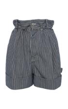 Miu Miu Pleated Striped Shorts