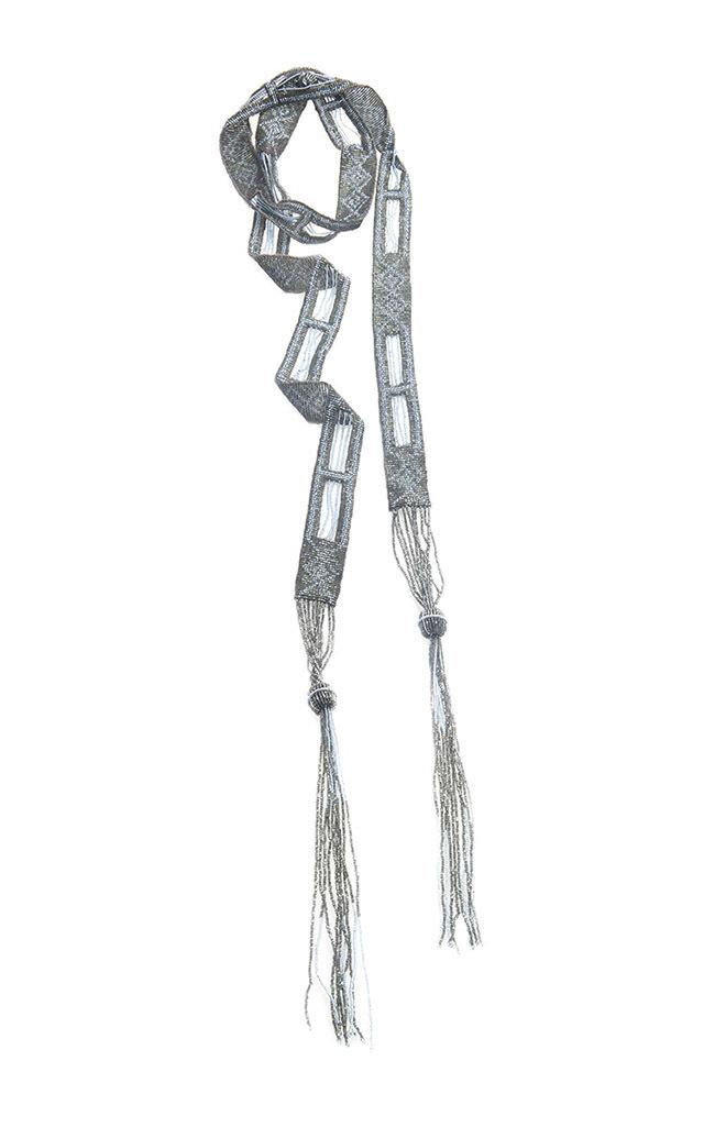 Roberto Cavalli Silver & Blue Scarf