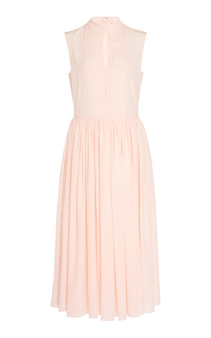 Adam Lippes Pleated Silk Midi Dress