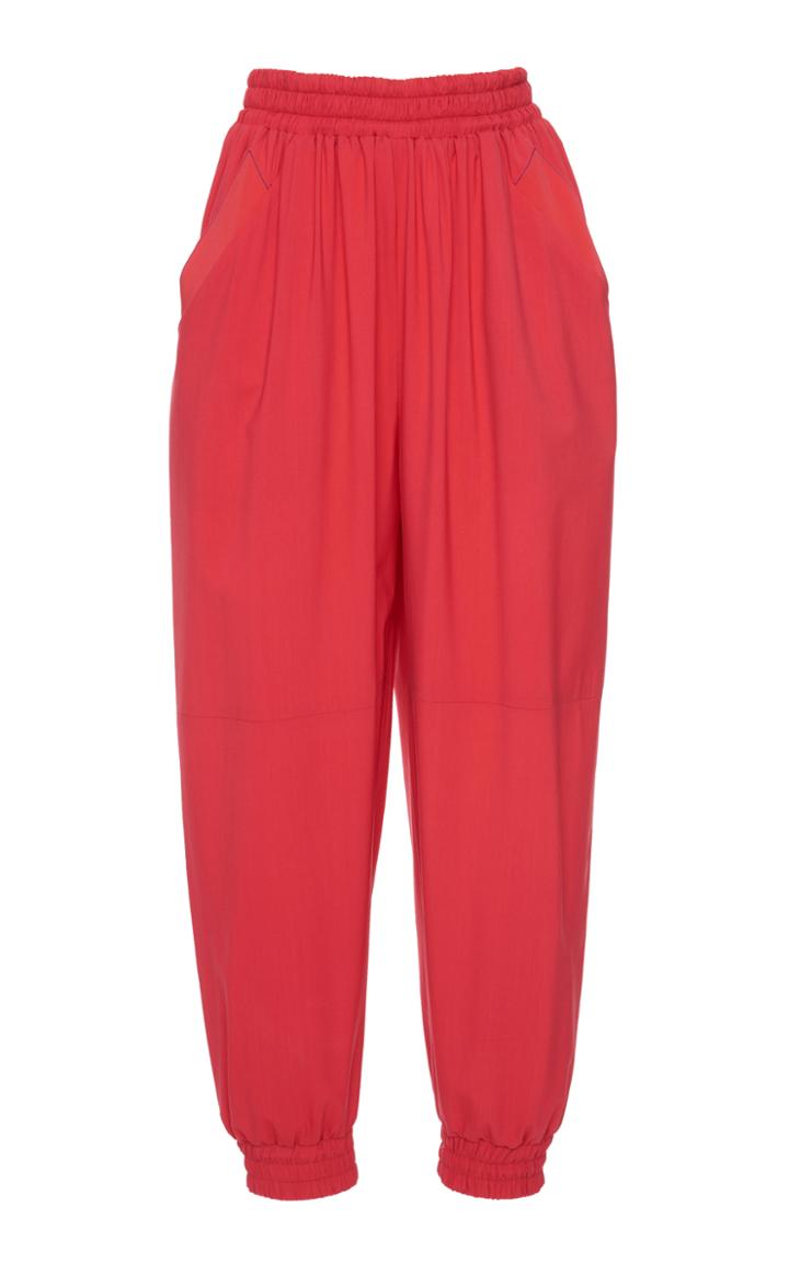 Agnona Superfine Tailoring Popeline Jogging Pant With Crepe De Chine