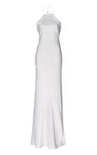 Michael Lo Sordo Silk-satin Halter Gown