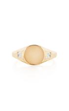 Moda Operandi Ef Collection 14k Gold Diamond Baguette Signet Pinky Ring