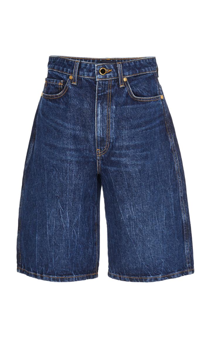 Khaite Mitch Rigid High-rise Denim Shorts