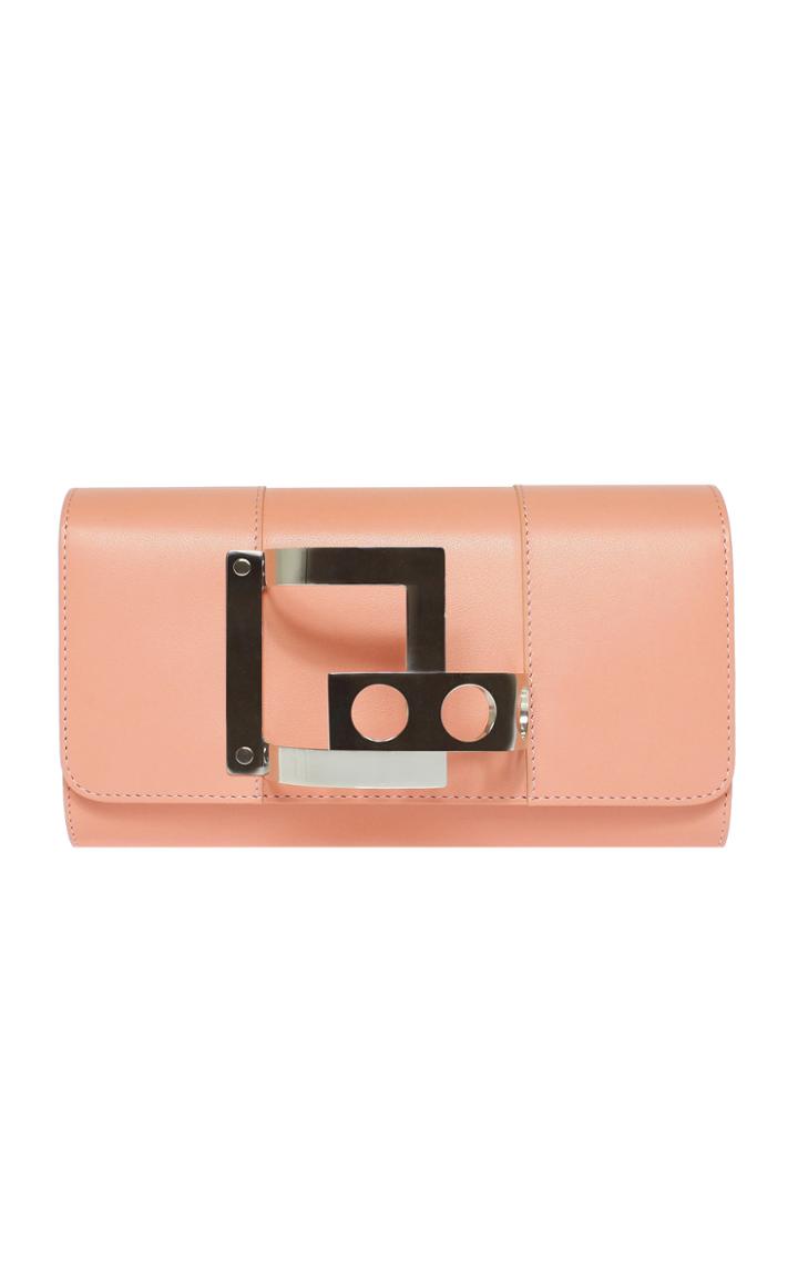 Perrin Paris Le Tambour Leather Clutch