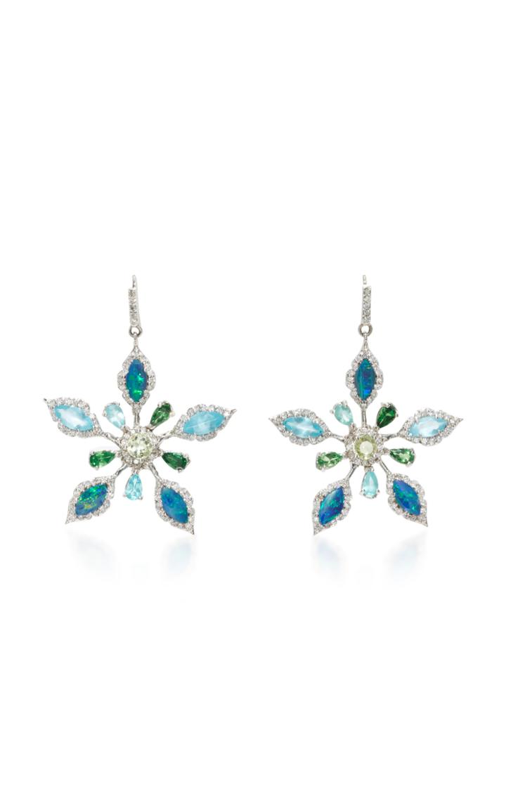 Eden Presley 14k White Gold Multi-stone Earrings