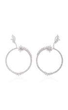 Yeprem Chevalier Hoop With Petal Earrings