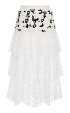 Rodarte M'o Exclusive Embellished Tiered Tulle Maxi Skirt