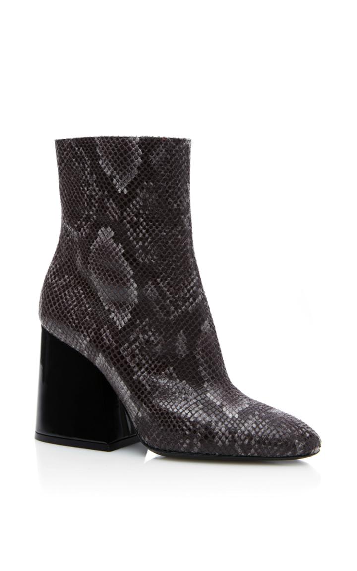 Maison Margiela Python Ankle Boot With Big Flair Heel