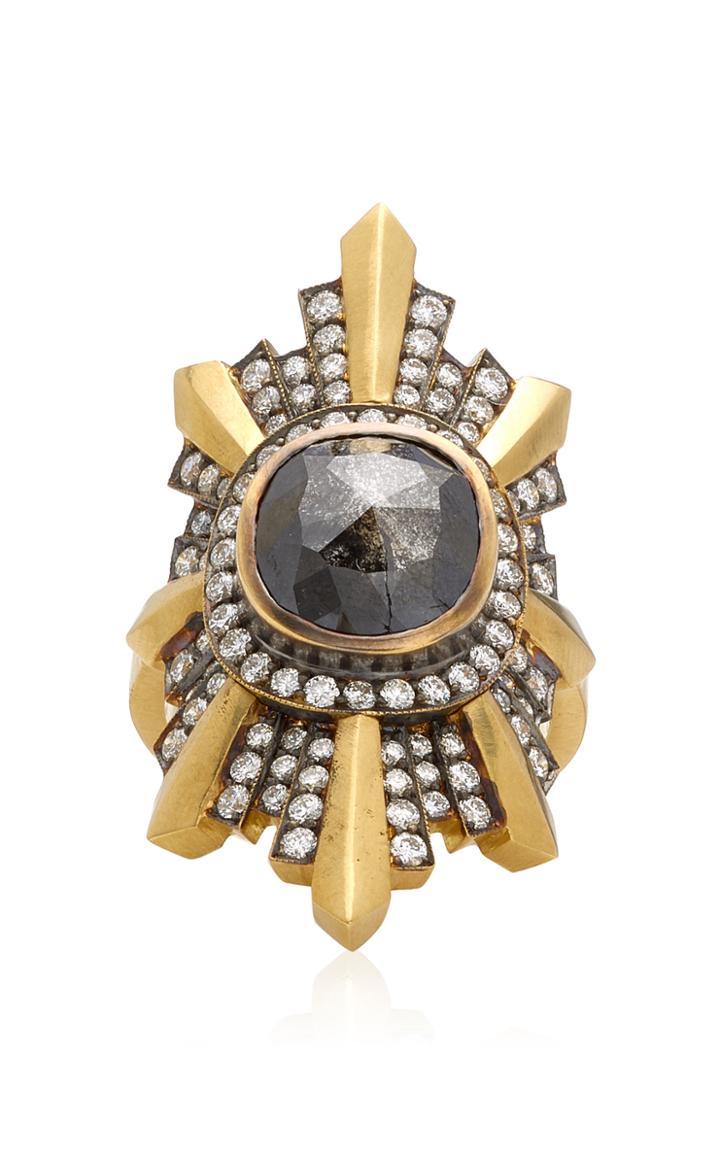 Moda Operandi Sylva & Cie 18k Yellow Gold And Diamond Ring Size: 6.75