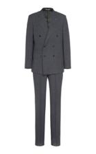 Husbands Paris Double-breasted Slim-fit Wool Suit